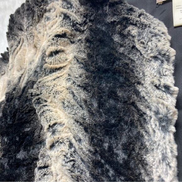 Band Of Gypsies Faux Fur Open Front Jacket Size Medium - Picture 8 of 11